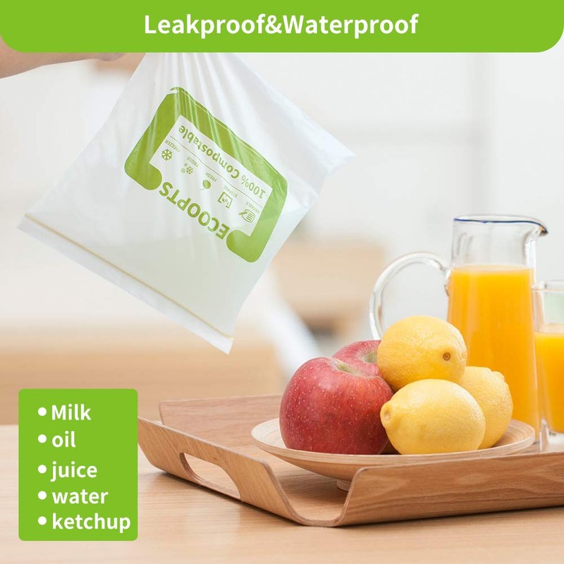 100% Compostable Large Gallon Zip Bag | ECO-Friendly Food Storage