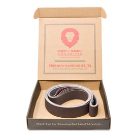 Red Label Abrasives 1 Inch X 42 Inch Knife Makers Fine Grit Sanding Belts, 6 Pack Assortment