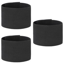 3 PCS Captain Armbands, 7x33 Cm/2.75x13 Inch Black Elastic Arm Band Adjustable Leader Armband Team Sport Armband Soccer Armband Memorial Armband Funeral Mourning Band for Basketball Volleyball Team