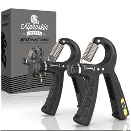 Alphaskin© Hand and Finger Trainer, Improved Concept 2020, Forearm Training Device, Grip Strength Trainer for Fitness and Strength