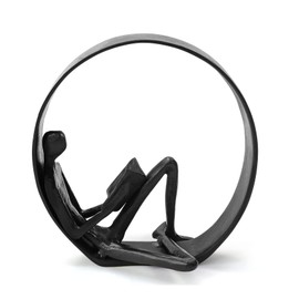 Hanyibao Reading Figurines and Statues - Bookshelf Decorations Objects，Metal Reader Cast Iron Sculpture，Book Lovers Gifts， Modern Art Shelf Décor， Reading Accessories for Book Lovers