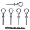 Muzata 5 Pack 1/4" x 2" Eye Bolt T316 Stainless