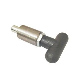 Handle Locking Spring-Loaded Pull pin, Welded Steel Body Column Positioning pin,Black Handle Lever knob (1, T-Handle Dia:1/2in)
