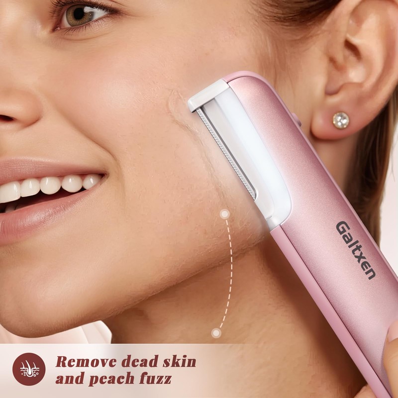 Galtxen Dermaplaning Tool for Women Pink - Facial Exfoliation &