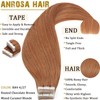Anrosa Hair Extensions Tape In Brown Natural Hair 18 Inch