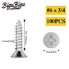 #6 * 3/4" Wood Screws, Flat Head Phillips Stainless Steel,
