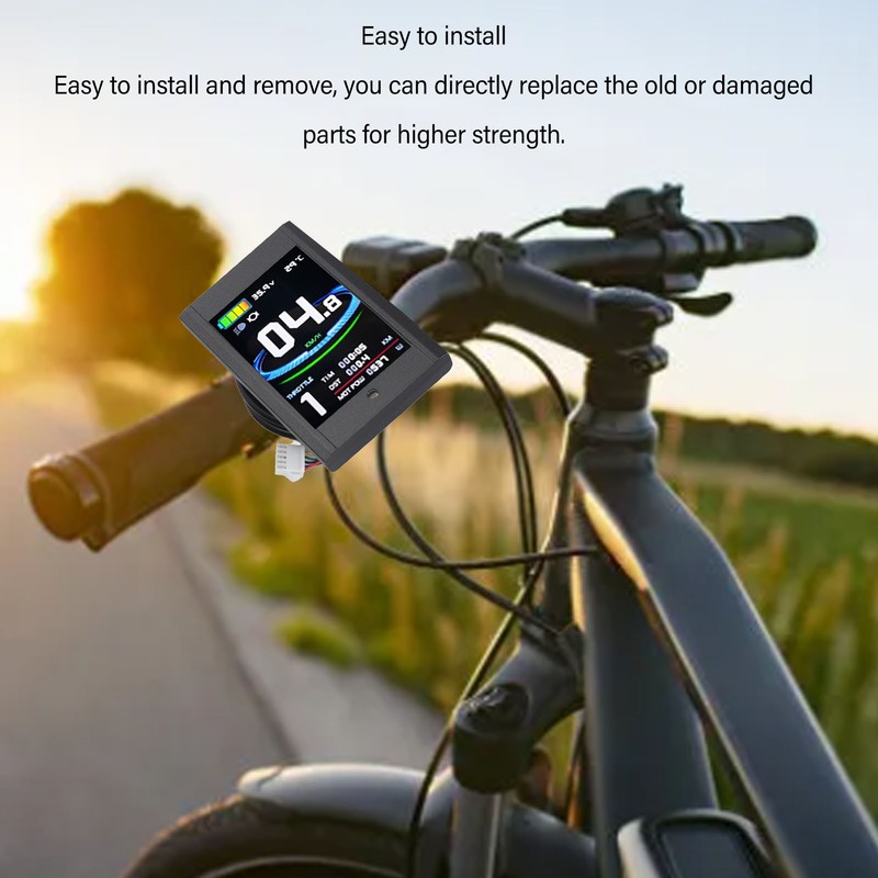Bike Display Panel Waterproof Colorful Portable 5 Pins 24V 36V