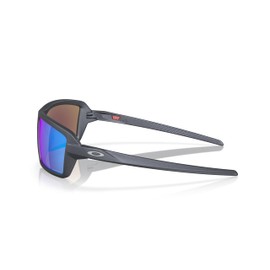 Oakley Men's OO9129 Cables Rectangular Sunglasses, Blue Steel/Prizm Sapphire, 63 mm