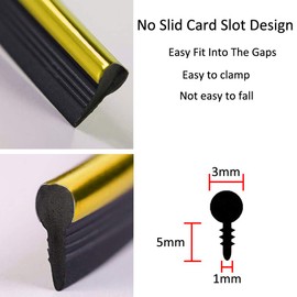 ETOPARS 5M 16.4ft Car Trim Interior Strips Gold Automotive Gap Fillers Moulding Line Decorative Filler Flexible Edge Strip Dashboard