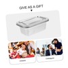 HOMSFOU Ice Cream Box, Stainless Steel Food Storage Container, 1.38L,