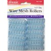 Annie Wire Mesh Rollers #1021, 12 Count Blue X-Small 1/2