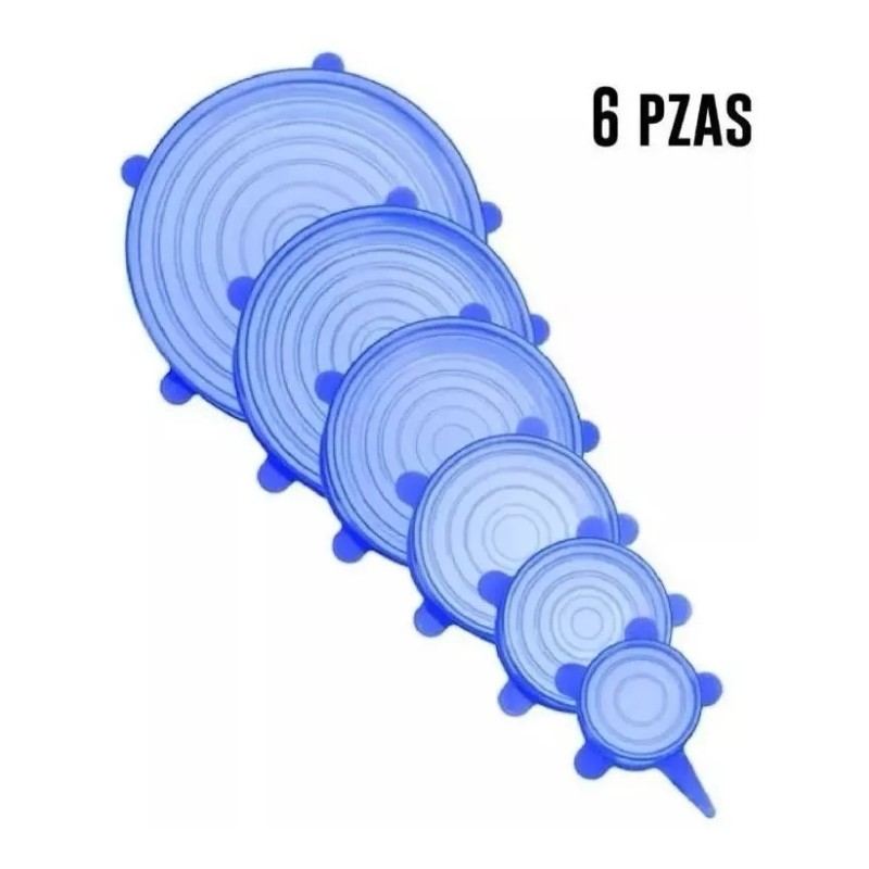 Compraymas Tapas De Silicon Cocina Garrafon Reutilizables Flexibles 6pz