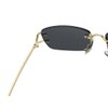kachawoo Small Square Rimless Sunglasses for Women Metal Borderless Retro
