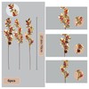 6 Pack Christmas Festive Long Picks with Artificial Golden Leaves,