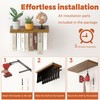 Tohiasen Floating Book Shelves for Wall Mounted Set of 2,