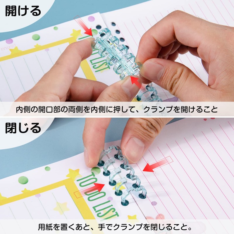 IMLIKE Loose Leaf 5-Hole Punch, Set of 16 5-Hole Binding