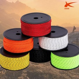Zysis large capacity reflective string rope 50 meters multipurpose camping tent tarp for fixing the tent thong yellow 2ea