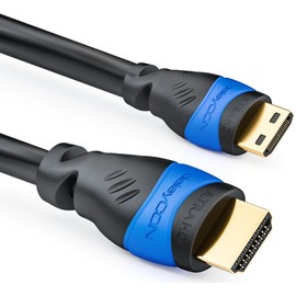 DeleyCON HDMI Mini Cable - HDMI 2.0/1.4 A Compatible - High Speed with Ethernet ARC 3D 4 K Ultra HD (Latest Standard) - (1080p/2160p) mini HDMI - 3 Meter