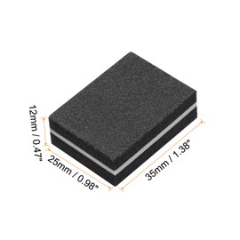sourcing map 20pcs Mini Nail Buffers, 100/180 Grit Nail Sanding Blocks, Bulk Nail Buffing Polishing Blocks Professional Nail Polisher Set for Acrylic and Natural Nails, Black