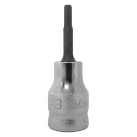 Ko-ken Z-EAL 3/8 (9.5 mm) SQ. Hex Bit Socket, Total Length: 2.0 inches (50 mm) 0.1 inch (3 mm) 3010MZ.50-3