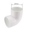 sourcing map 75mm Slip 90 Degree PVC Pipe Fitting Elbow