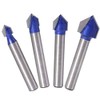Eyech 4pcs V Groove Router Bit 1/4 Inch Shank Carbide