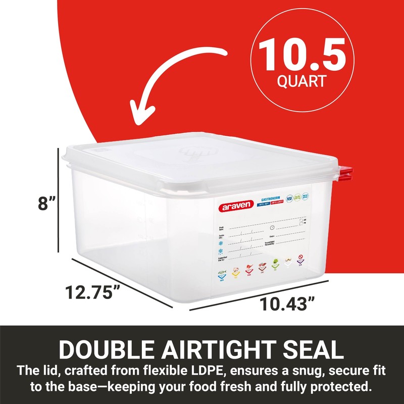 araven, 03034, Airtight Food Container, 10.5 Quart, BPA Free