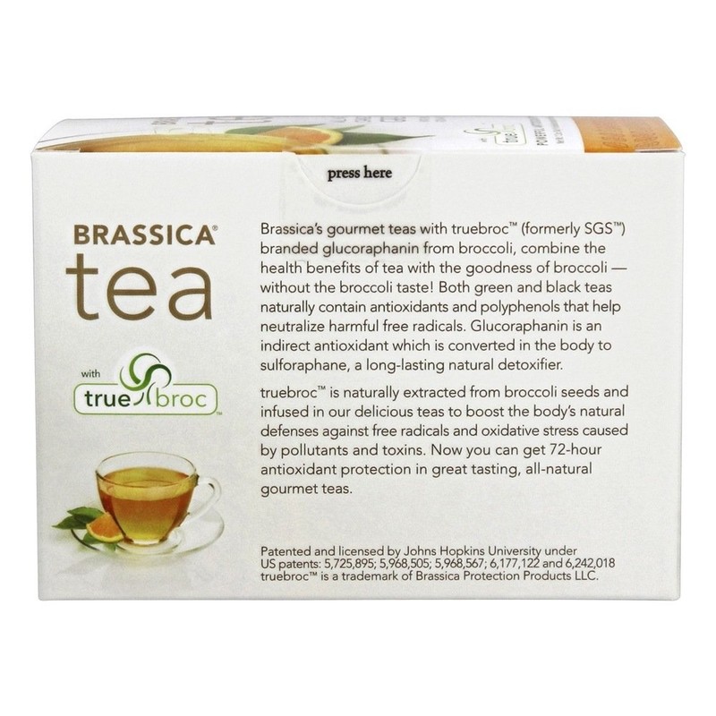 Brassica Tea Green Tea with Trubroc, Orange, 16 Tea Bags