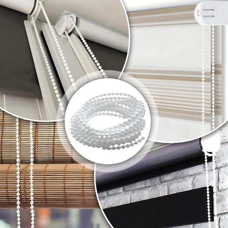 10 Meters (10.94 Yards) Bead Chain, Blinds Vertical Blind Bottom