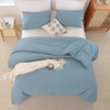 ROSGONIA California King Comforter Set Dusty Blue, 3pcs (1 Boho