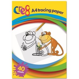 Tracing Paper A4 Size 40 Sheets (28gsm) with High Transparency & Optimum Thickness for Drawing, Sketching & Dressmaking