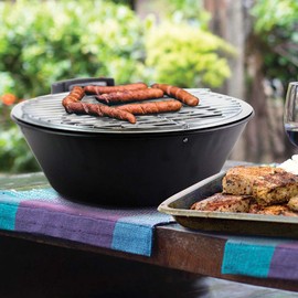 Better Chef Indoor Electric Barbecue Grill | 12-Inch | 1-KW | Stainless Grate | Round | Metal Drip Pan