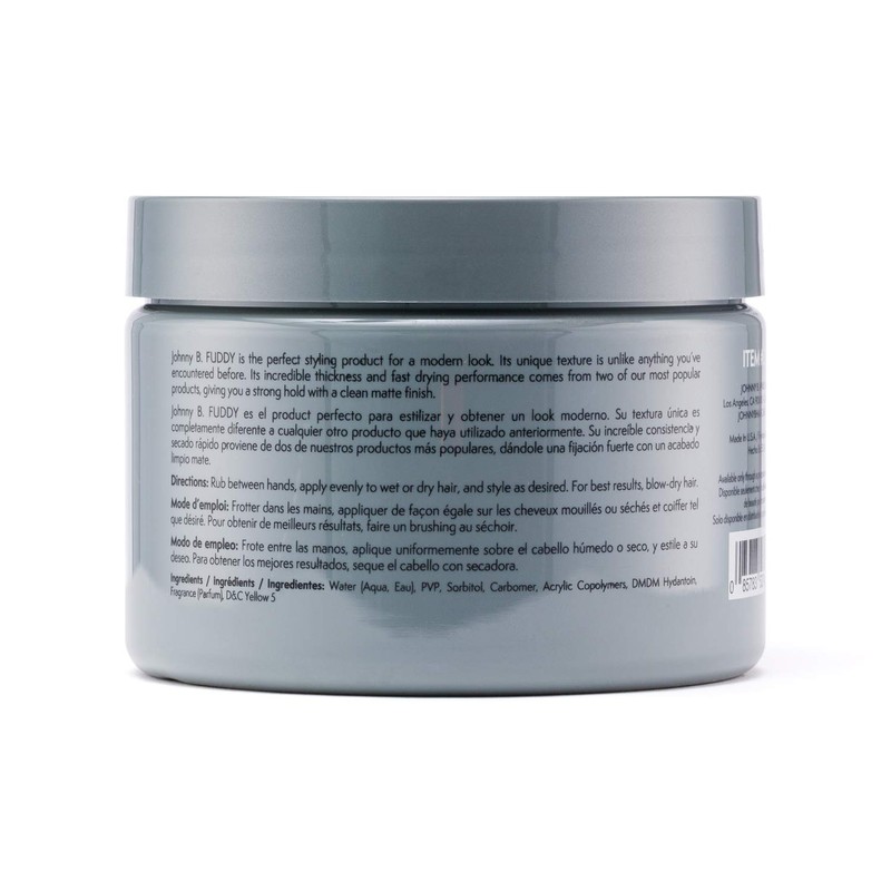 JOHNNY B. Fuddy Matte Styling Gel 12 Ounce