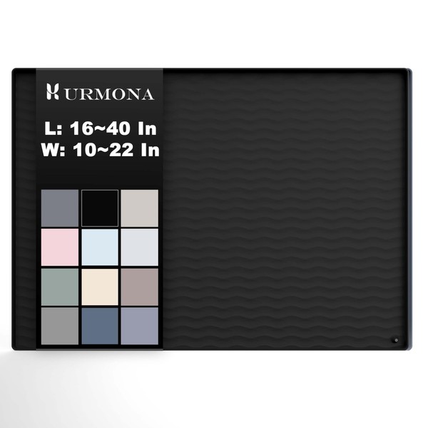 URMONA 22'' x 22'' Waterproof Silicone Under Sink Mat Cabinet