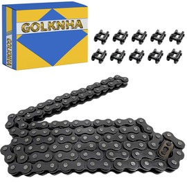 GOLKNHA 415H-110L Heavy Duty Chain with 10 Connector Links for 49cc, 60cc, 66cc, 80cc 2-Stroke Motor Motorized Bicycle Bike Motorized Bike Chain Engines High Power Racing Parts