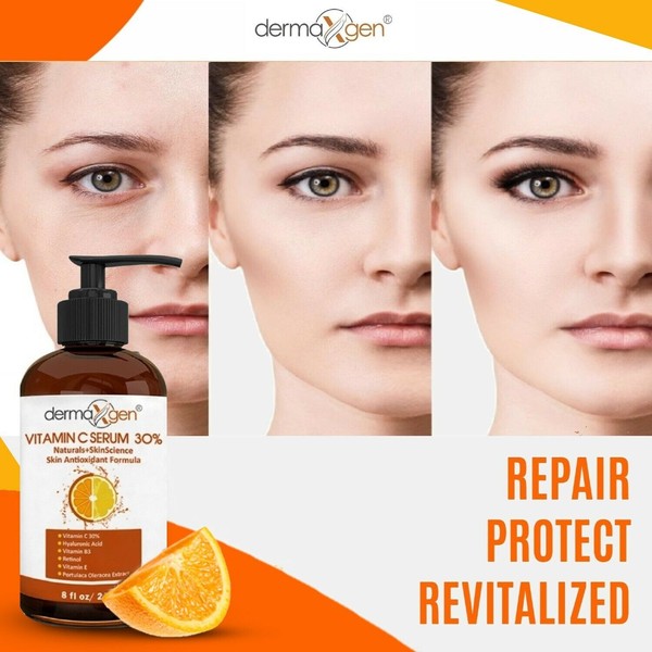 Dermaxgen® Pure 30% Vitamin C (8 FL OZ) B3+E+Hyaluronic Acid