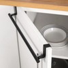 Large No-Drill Stainless Steel Towel and Dishcloth Holder Black 10ea