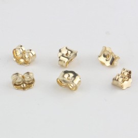 Orgrimmar 14K Gold Earring Backs Yellow Ear Locking for Stud Ear Rings (3 Pairs)