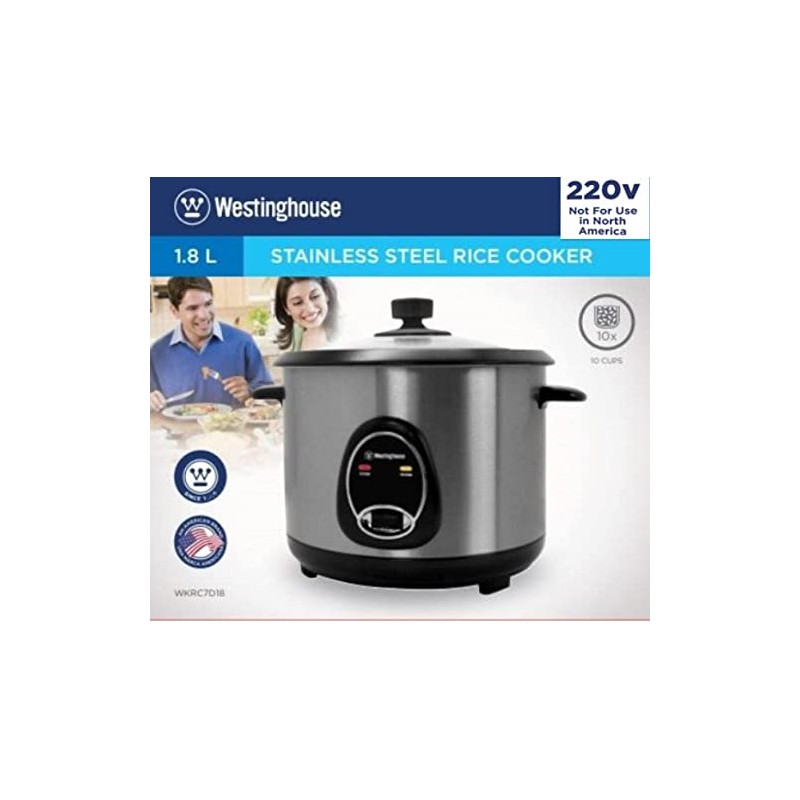 Westinghouse 220 Volt Rice Cooker 10 Cup, Non Stick Cooking