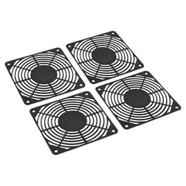 PATIKIL 4pcs 120mm Fan Filter Fan Finger Grille Ventilation Fan Filter ABS Plastic 120x120mm Fan Protection DIY Black
