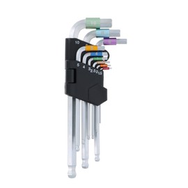 髙儀(Takagi) GISUKE Multi-Angle Ball Point Hex Wrench Set, 9-Piece