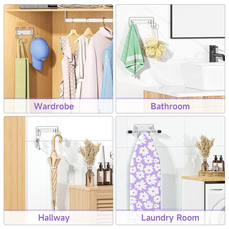 XILIMEN Ironing Board Holder Wall Mount, Iron Board Hanger Stainless