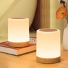 Bonsery LED Bedside Lamp Touch Dimmable with 256 RGB Colours