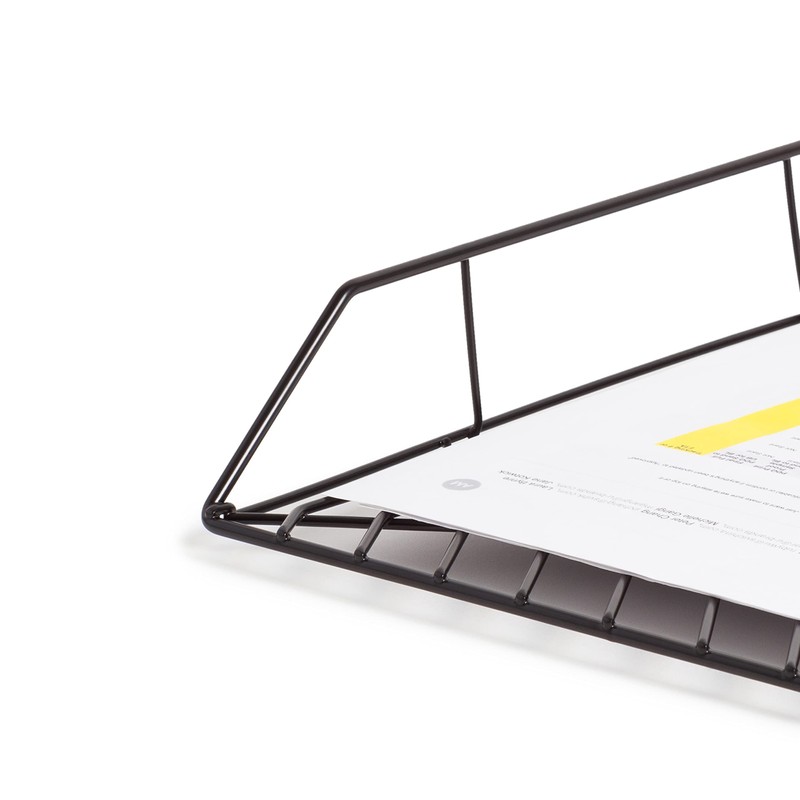 U Brands Vena Paper Tray, Black