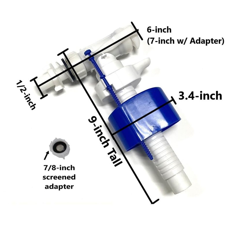 Grohe Toilet Side Entry Fill Valve includes 7/8-inch Adapter by