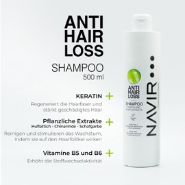 NAVIR Profesional | Anti-Haarausfall-Shampoo 500 ml | Damen und Herren