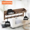 AMBIRD Wall Hooks with Shelf, 26.57 Inch Entryway Wood Coat