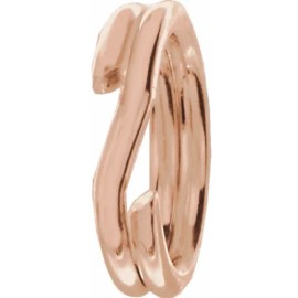 JewelryMaven 12mm OD 12ga 14k Solid ROSE Gold Round Split Ring Clasp Link Charm Keychain USA