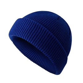 OneChance Beanie Hat for Men and Women, Warm Winter Hat, Soft Knitted Hat, Unisex Knitted Hat for Winter and Autumn, sapphire blue