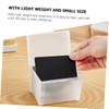 TEHAUX 2Pcs Small Plastic Card Storage Boxes Stackable Desktop Organizers